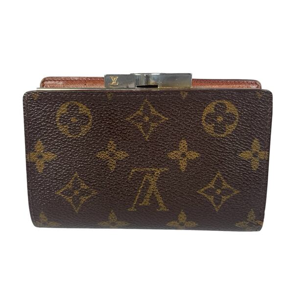 Authentic Louis Vuitton Monogram French Kiss Lock Coin Purse Wallet - Picture 3 of 14